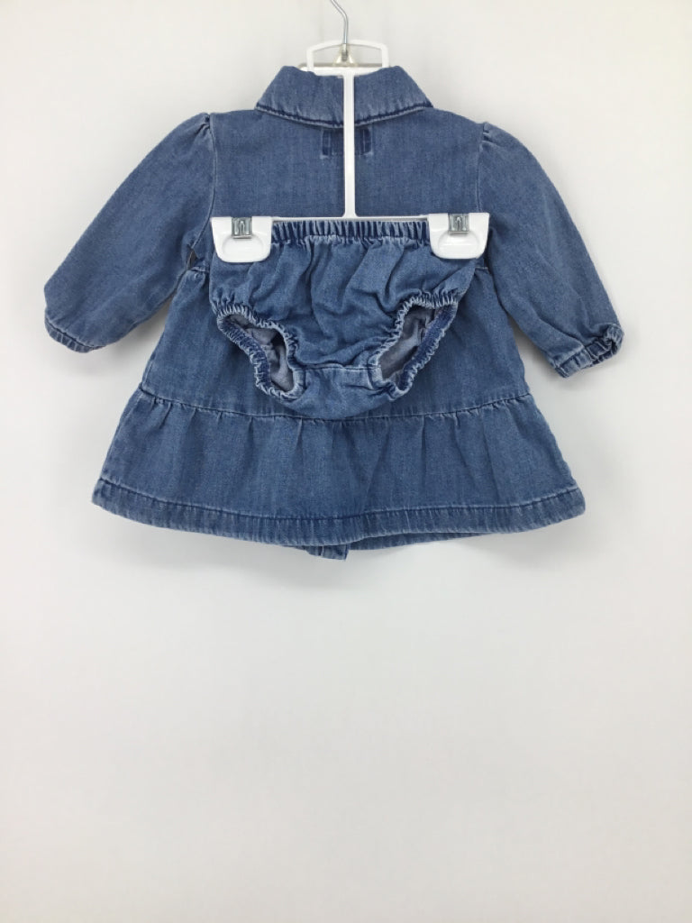 Little Planet Child Size 3 Months Blue Dress - girls