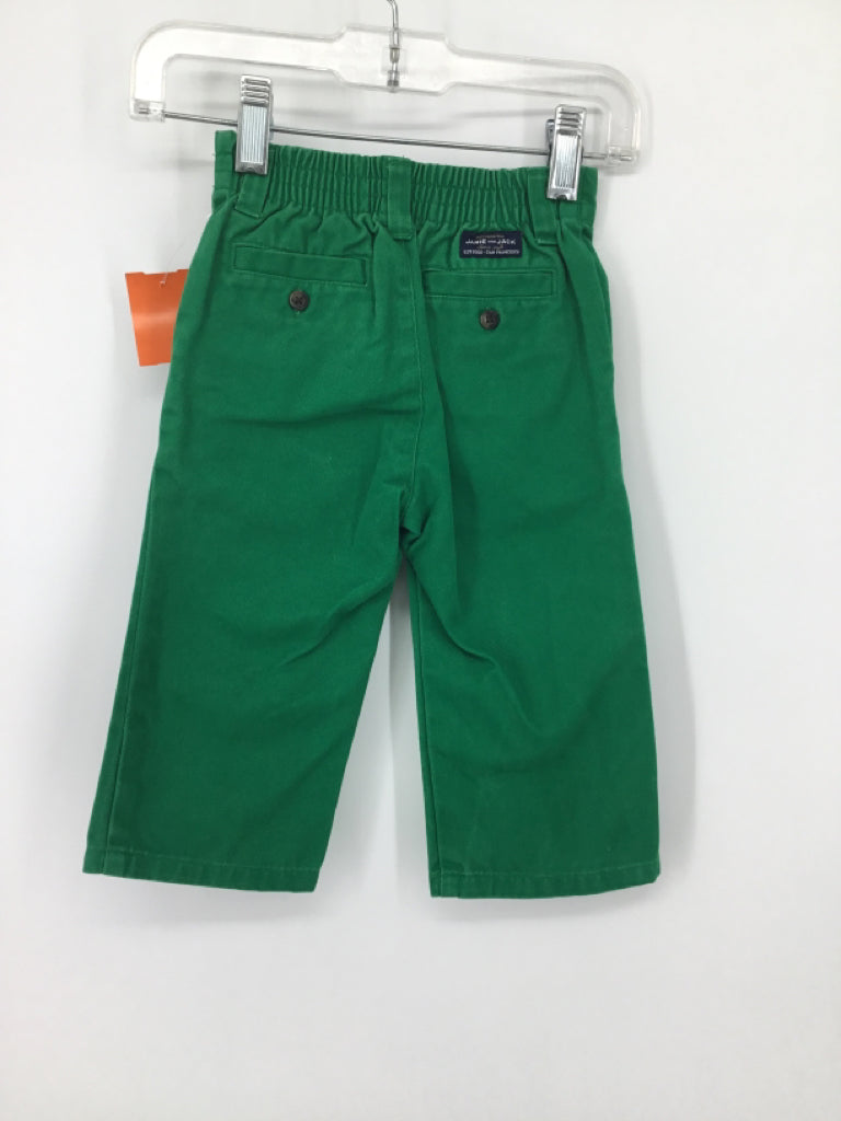 Janie and Jack Child Size 12-18 Months Green Solid Pants - boys