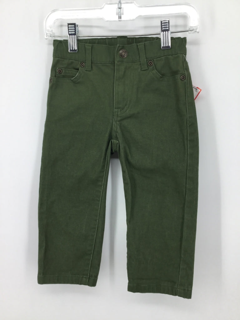 Janie and Jack Child Size 18-24 Months Green Solid Pants - boys