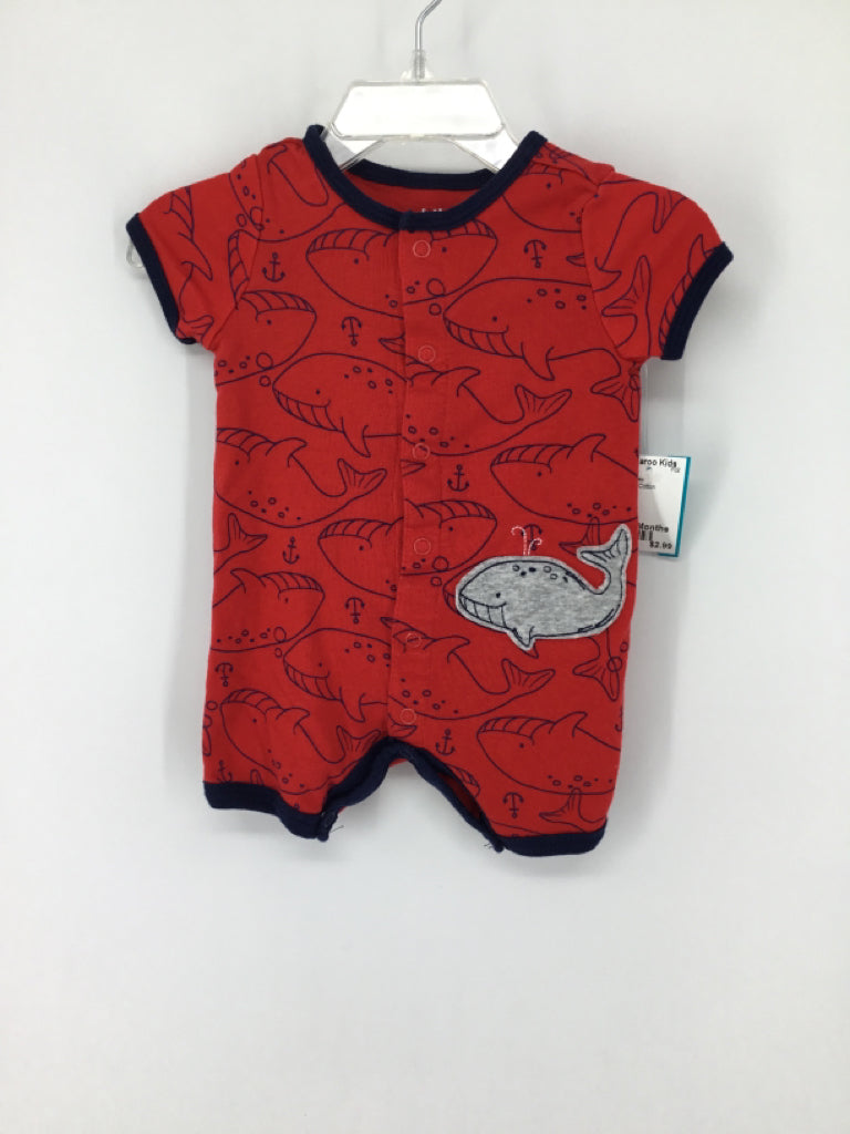 Child of Mine Child Size 0-3 Months Red Print Outfit - boys