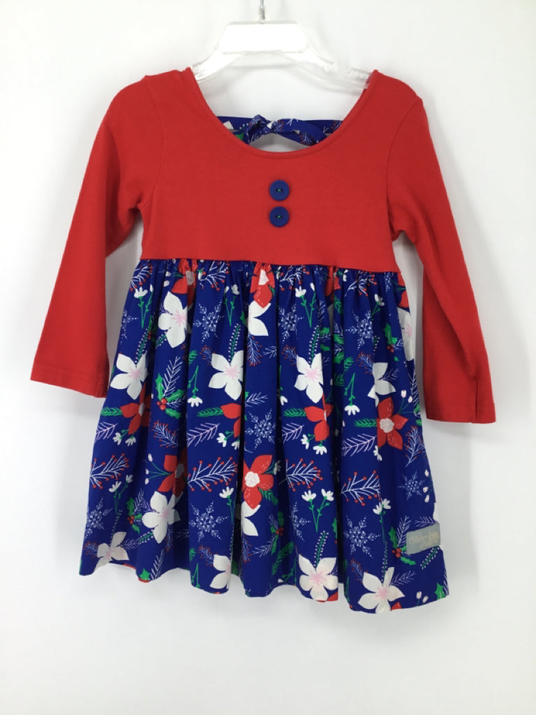 Eleanor Rose Child Size 3 Blue Christmas Dress