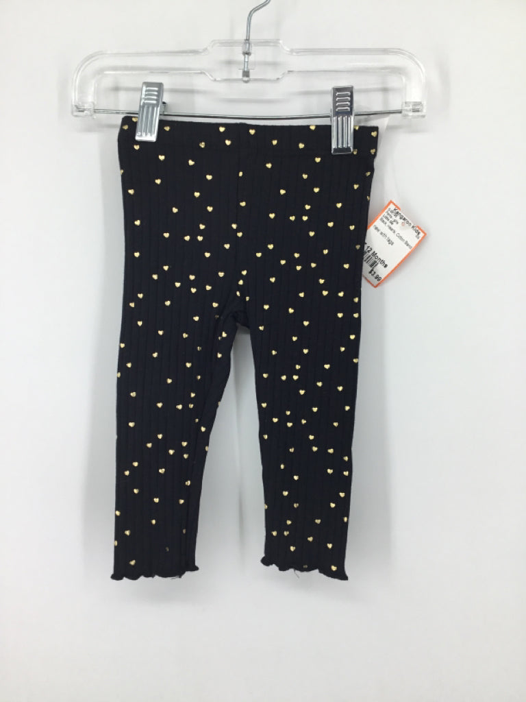 Little Me Child Size 12 Months Black Pants - girls