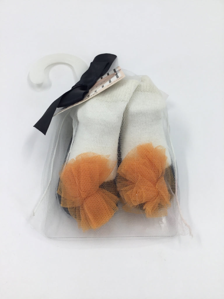 Baby Starters Child Size 0-9 Months Orange Halloween Socks