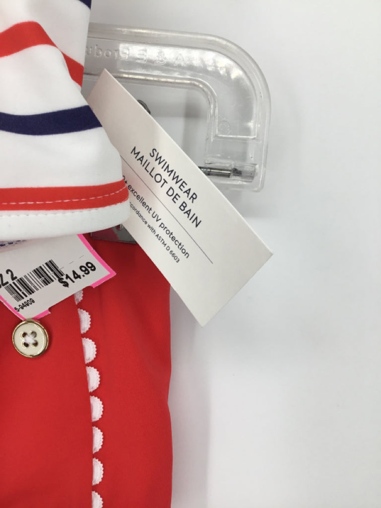 Janie and Jack Child Size 2 Red Swimwear - girls