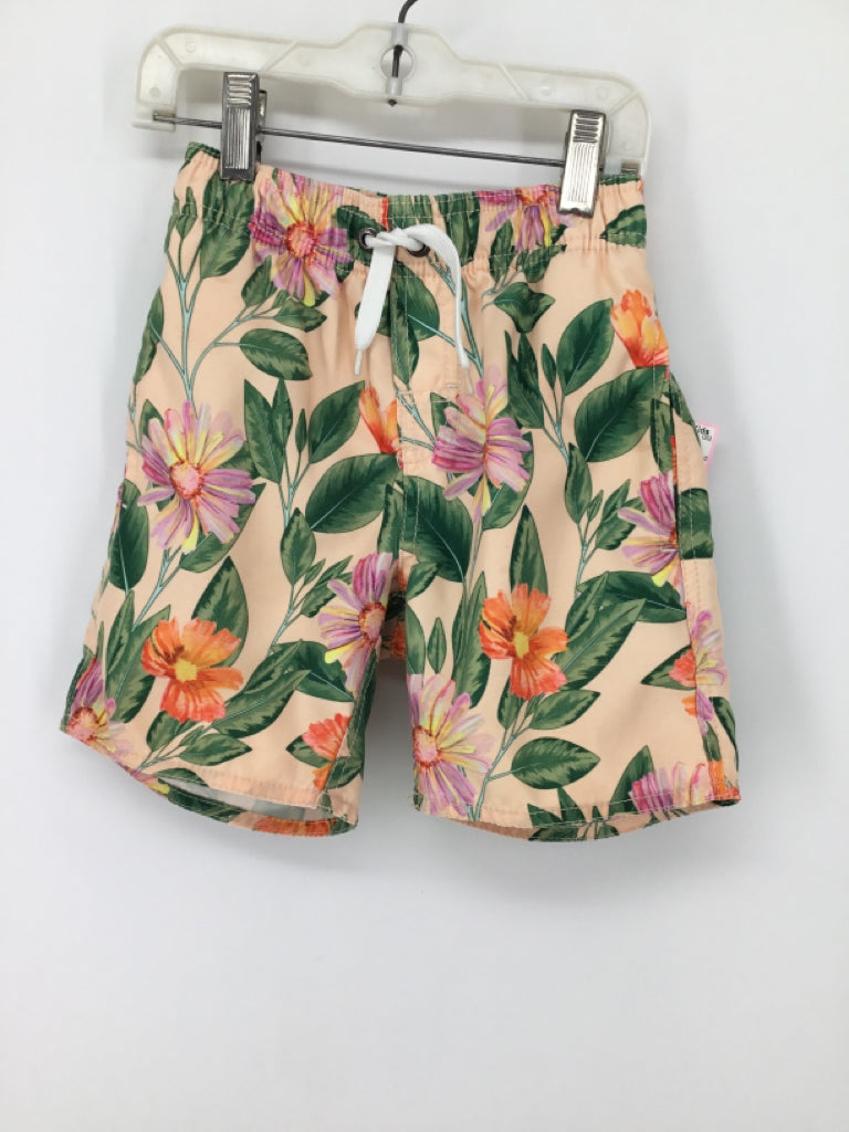 First Wave Child Size 4 Peach Tropical Swimwear - boys