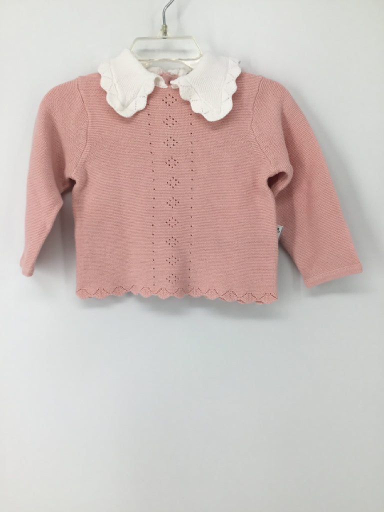 Janie and Jack Child Size 6-12 Months Pink Sweater - girls