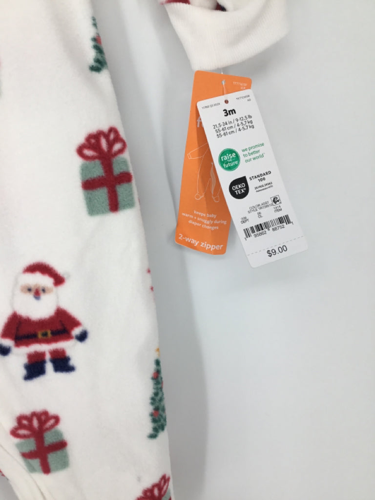 Just One You Made by Carters Child Size 3 Months White Christmas Sleeper