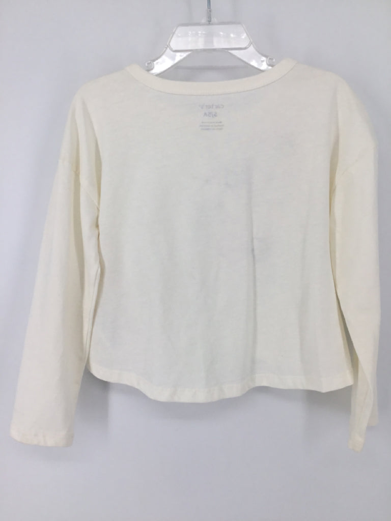 Carter's Child Size 5 Cream T-shirt - girls