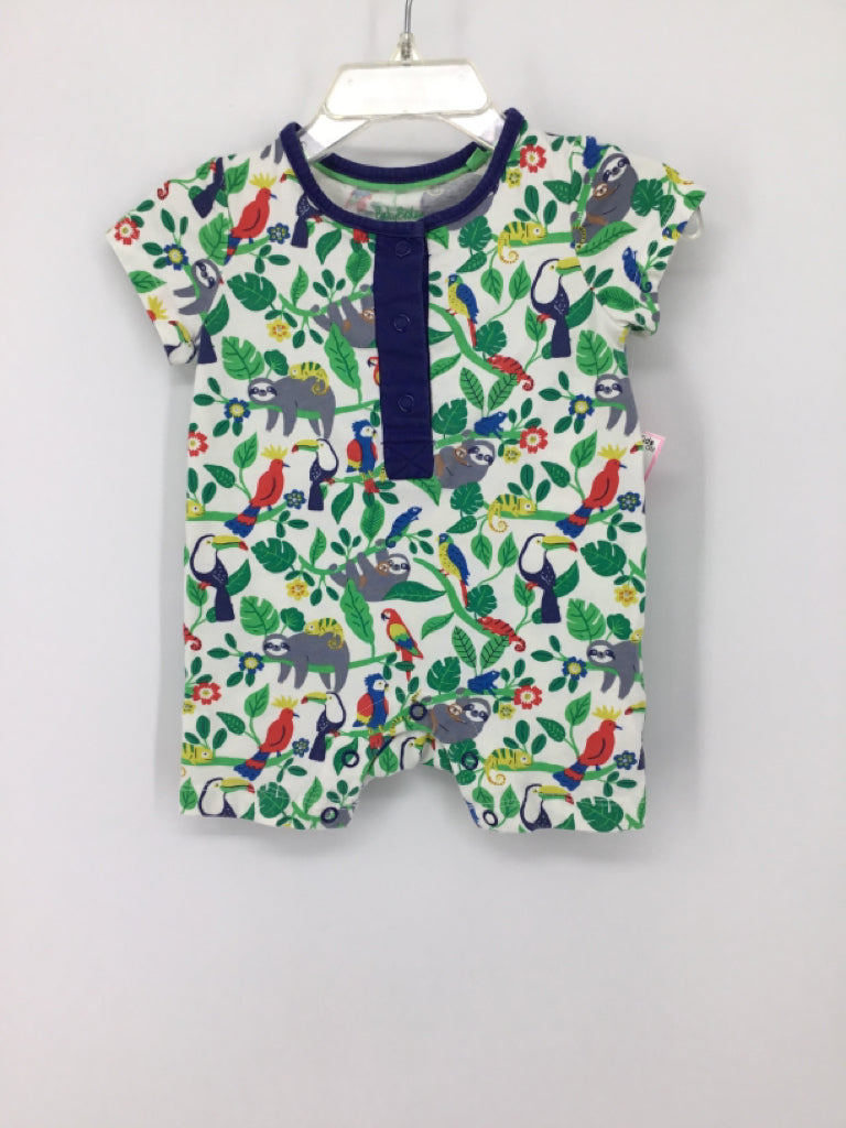Baby Boden Child Size 0-3 Months Green Print Outfit - boys