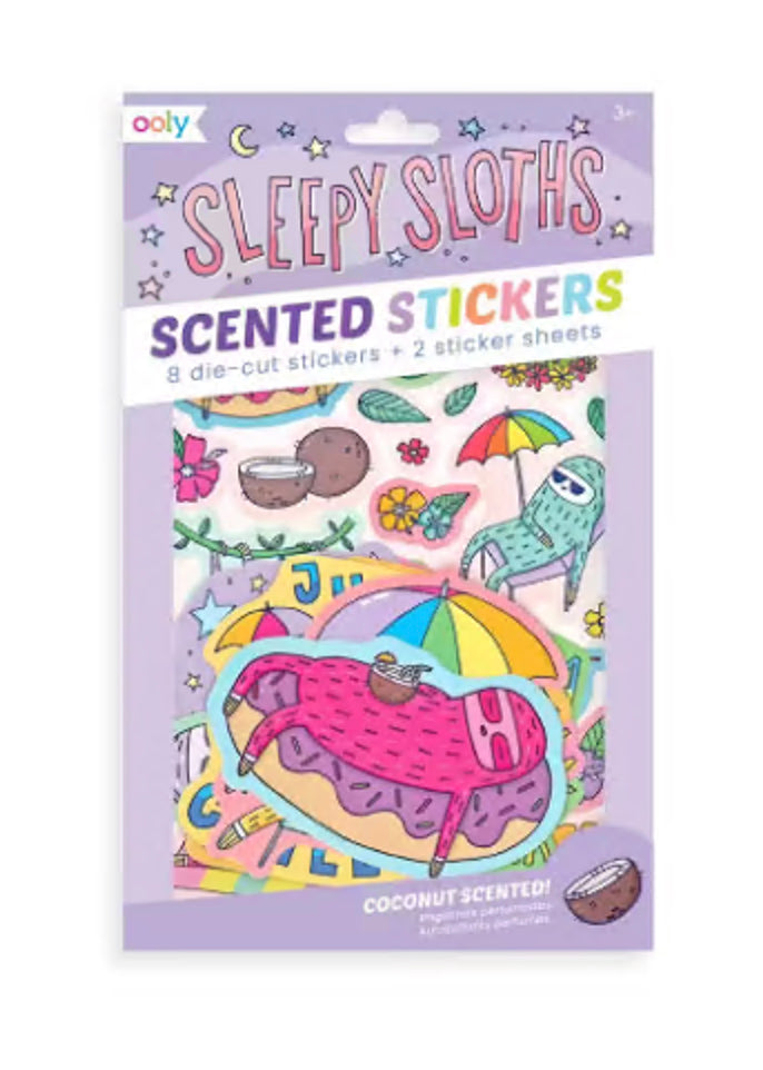 Ooly - Sleepy Sloths Scented Scratch Stickers