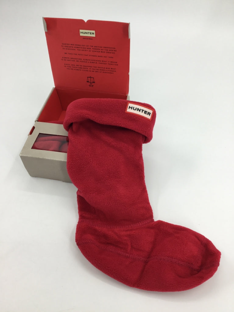 Hunter Child Size L Red Solid Socks - boys