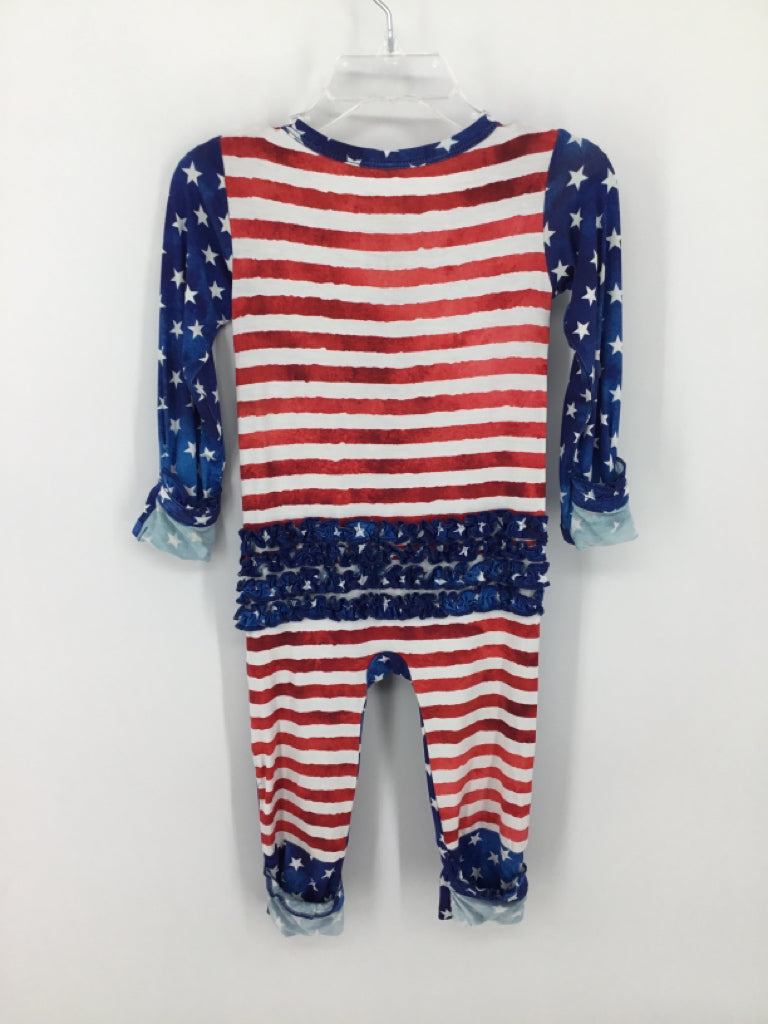 GiGi and Max Child Size 24 Months Blue Stars & Stripes Pajamas