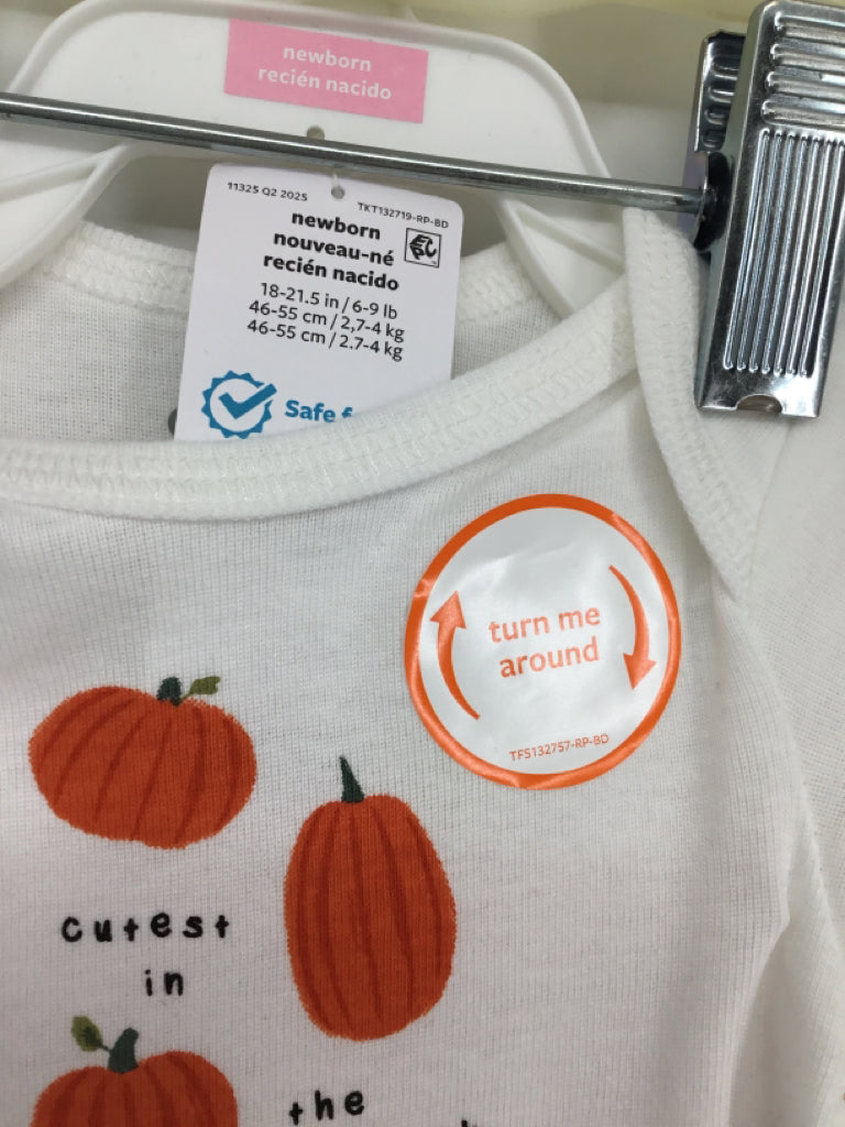 Just One You Made by Carters Child Size Newborn Orange Halloween Outfit