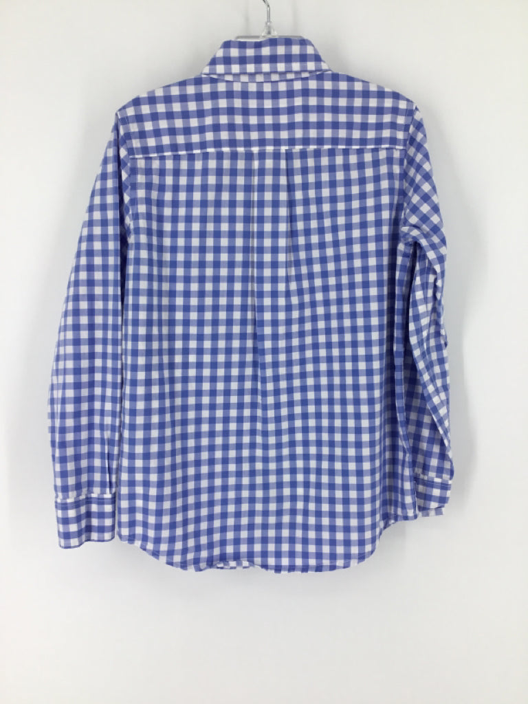 Janie and Jack Child Size 6 Blue Gingham Shirt - boys