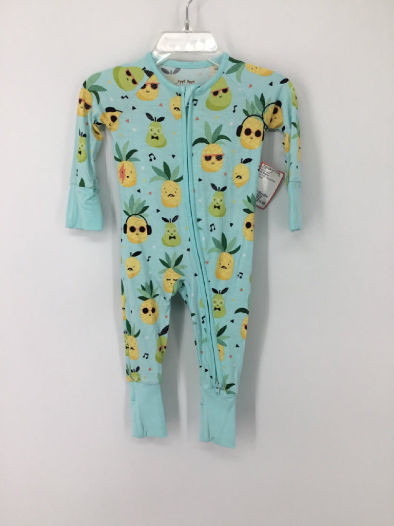 Little Sleepies Child Size 0-3 Months Blue Pajamas - girls