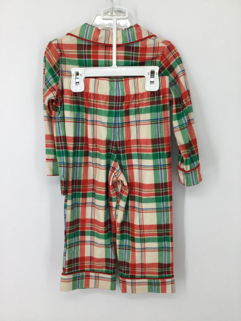 Cat & Jack Child Size 2 Red Plaid Pajamas - boys