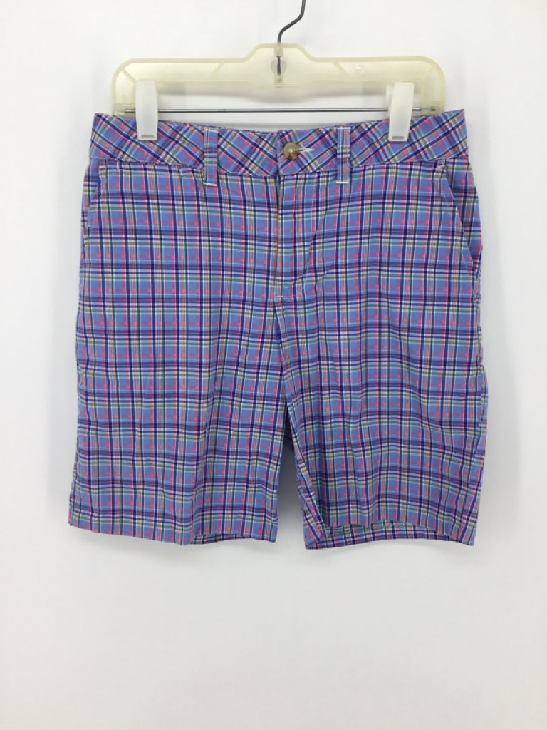 Ralph Lauren Child Size 12 Blue Plaid Shorts - boys