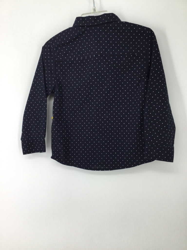 H & M Child Size 18-24 Months Navy Polka Dot Shirt - boys