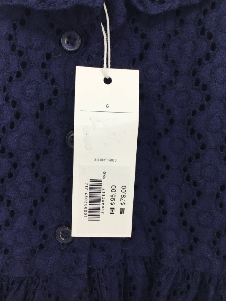 Janie and Jack Child Size 6 Navy Dress - girls