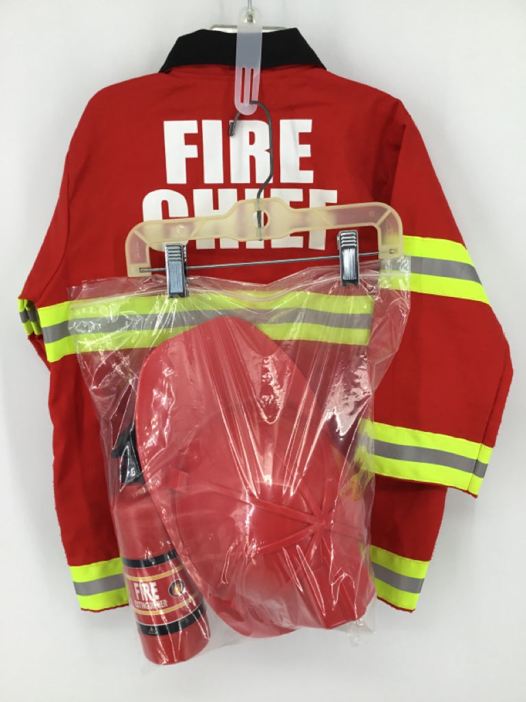 Melissa & Doug Child Size 3 Red Fire Fighter Dress-Up