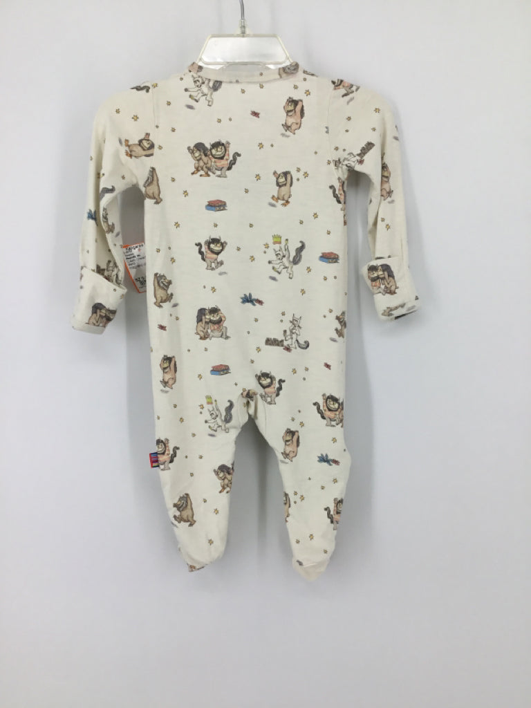 Magnetic Me Child Size 0-3 Months Cream Sleepers