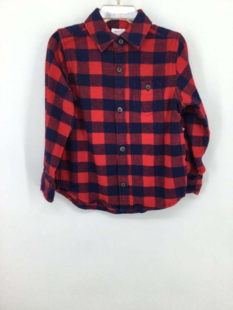 Hanna Andersson Child Size 4 Red Checkered Shirt - boys
