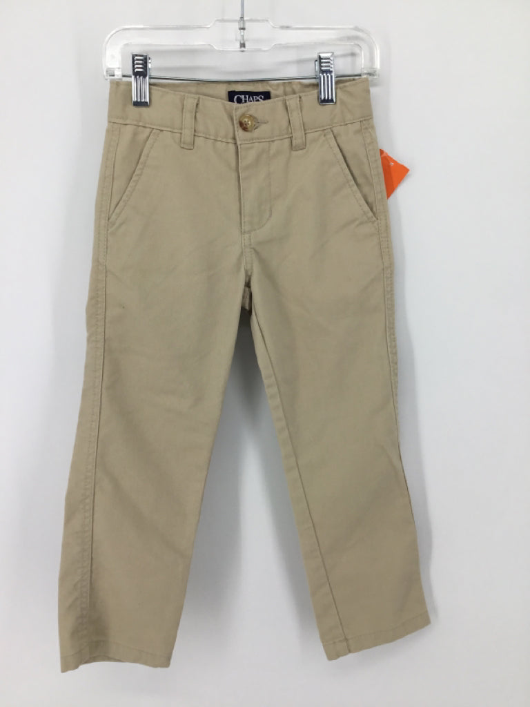 Chaps Child Size 4 Tan Solid Pants - boys