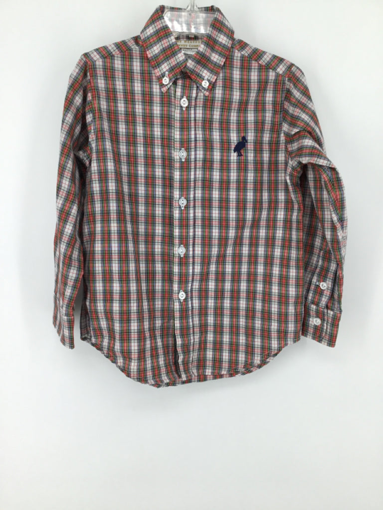 The Beaufort Bonnet Co Child Size 3 Red Plaid Shirt - boys
