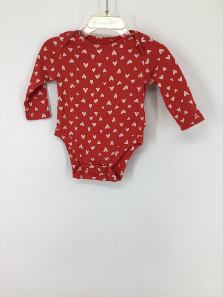Old Navy Child Size 3-6 Months Red Valentine's Day Onesie