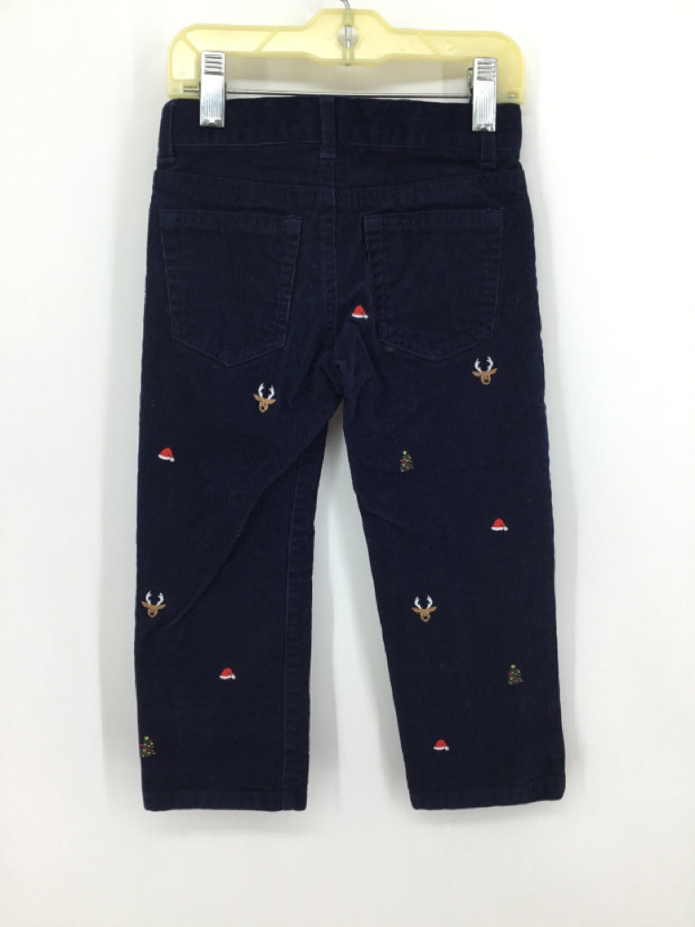 Janie and Jack Child Size 3 Navy Christmas Pants