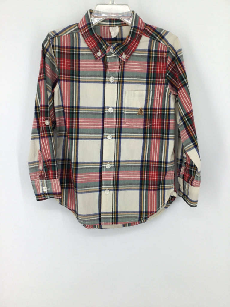 Baby Gap Child Size 4 Red Plaid Shirt - boys