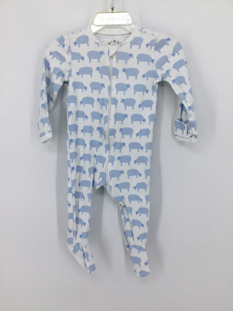primary Child Size 3-6 Months Blue Sleepers