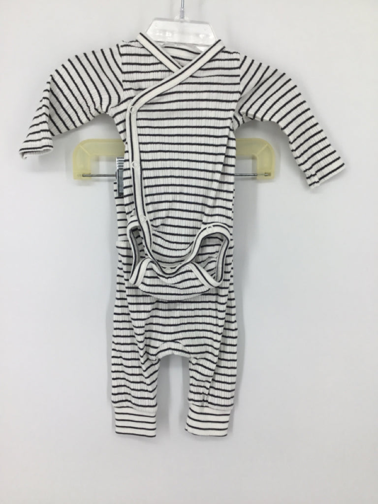 H & M Child Size Newborn White Stripe Outfit - boys