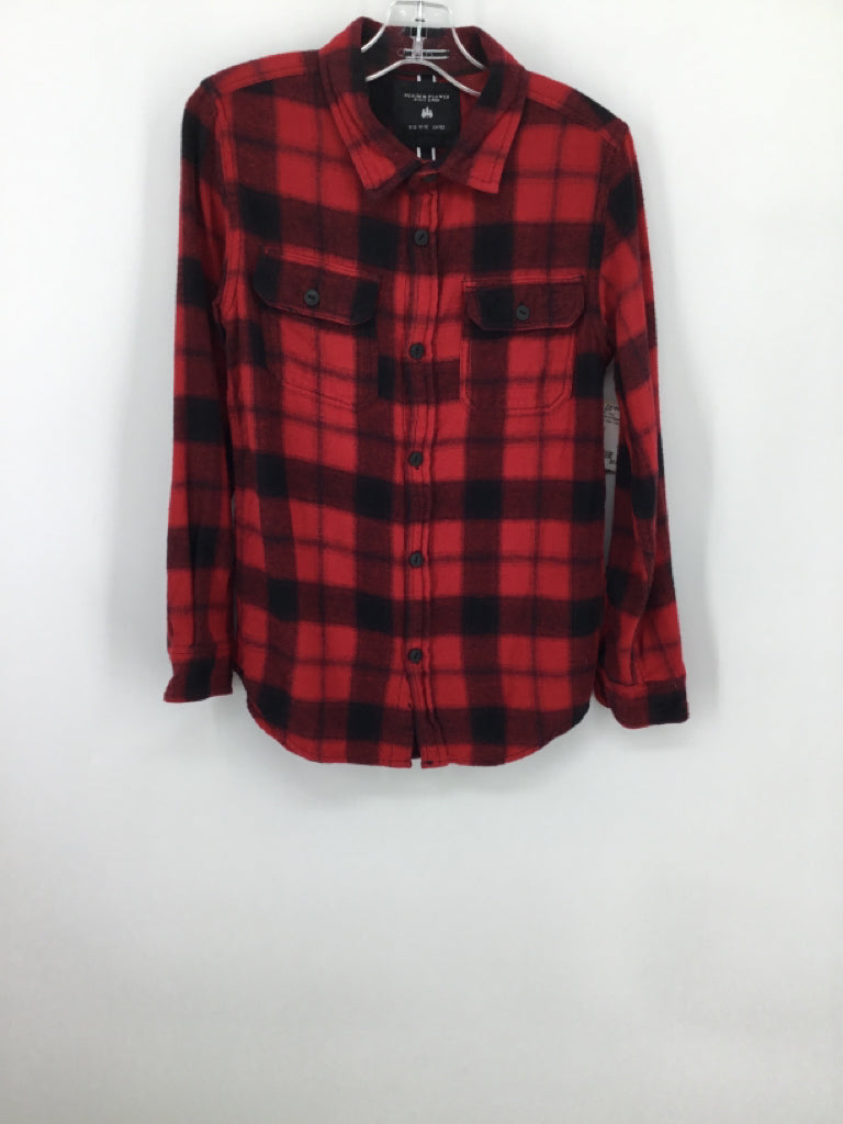 Denim & Flower Child Size 11 Red Plaid Shirt - boys