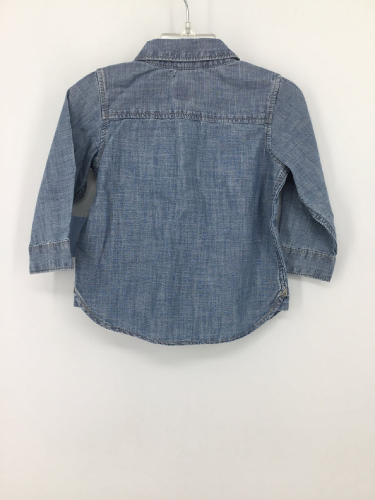 Baby Gap Child Size 12-18 Months Blue Solid Shirt - boys