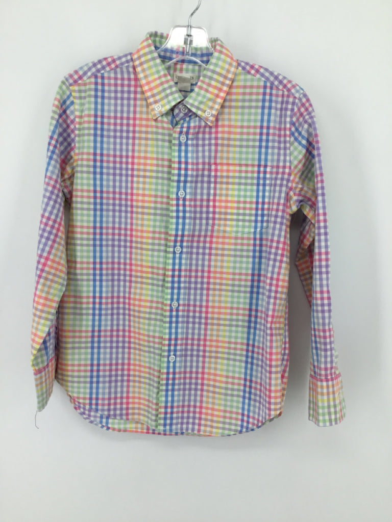 Crewcuts Child Size 8 Multi-Color Gingham Shirt - boys