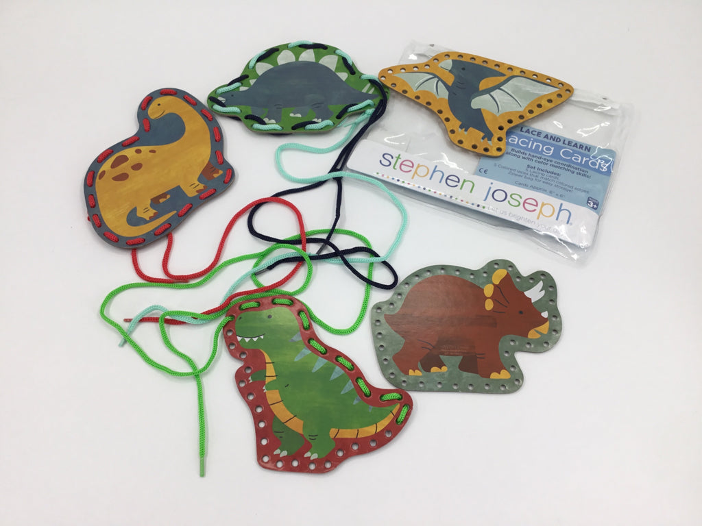 Stephen Joseph Lace And Learn Dinosaur Lacing Cards