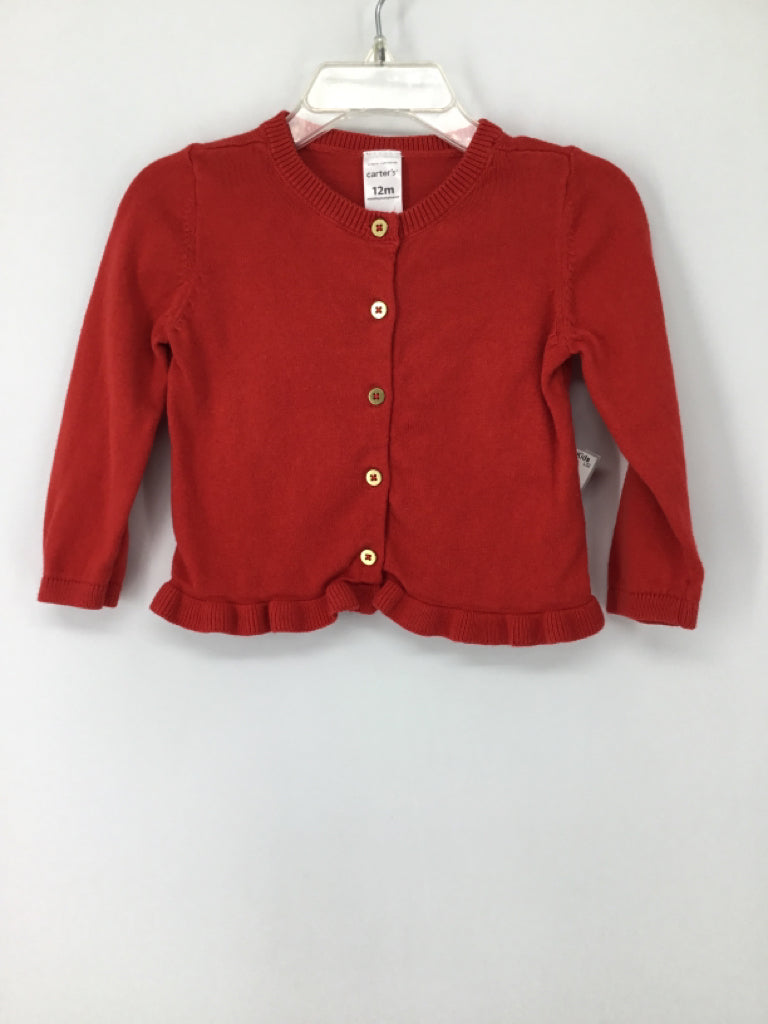 Carter's Child Size 12 Months Red Sweater - girls