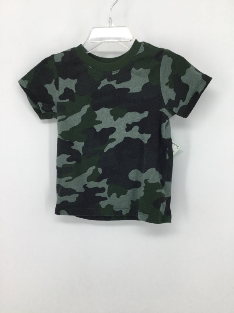 Cat & Jack Child Size 12 Months Green Camoflage T-shirt - boys