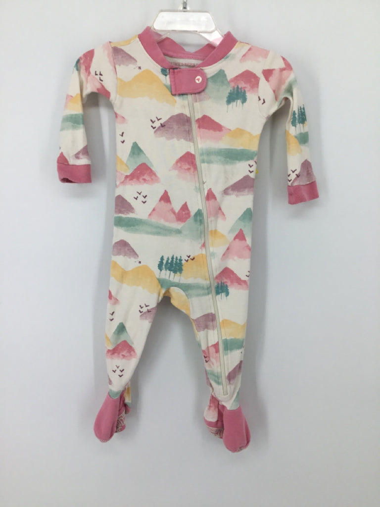 Burt's Bees Baby Child Size 3-6 Months Pink Sleepers