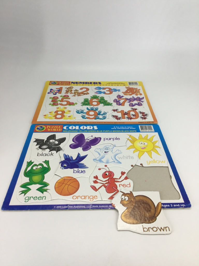 Puzzle World Puzzle Set of 2 - Numbers & Colors