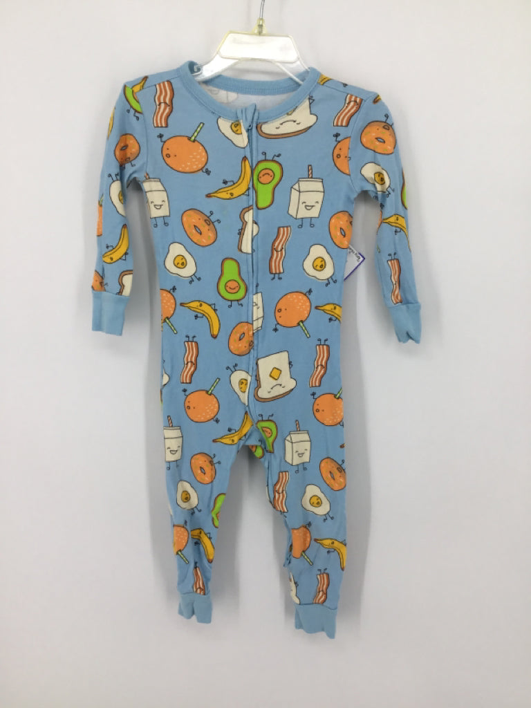 Old Navy Child Size 18-24 Months Blue Print Pajamas - boys