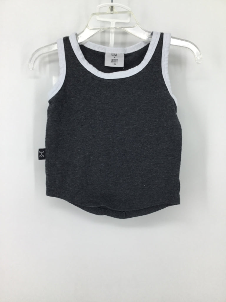 Olive + Scout Child Size 3-6 Months Gray Solid Outfit - boys