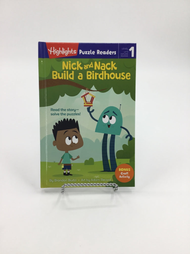 Highlights Nick & Nack Build a Birdhouse Level 1 Puzzle Reader Hardcover Book