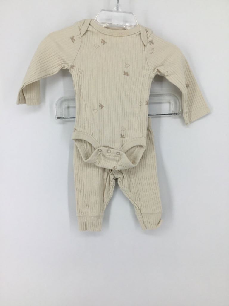 cloud island Child Size Newborn Tan Print Outfit - boys