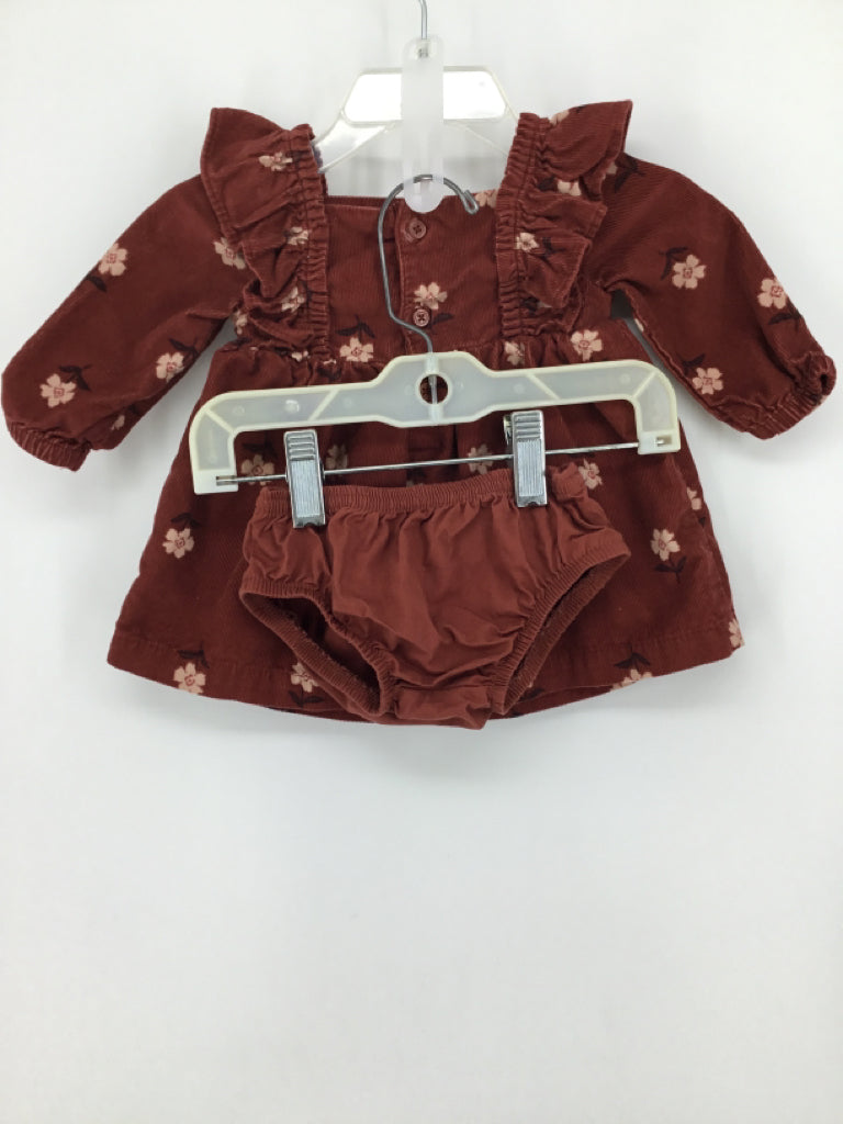 Just One You Made by Carters Child Size 3 Months Brown Dress - girls