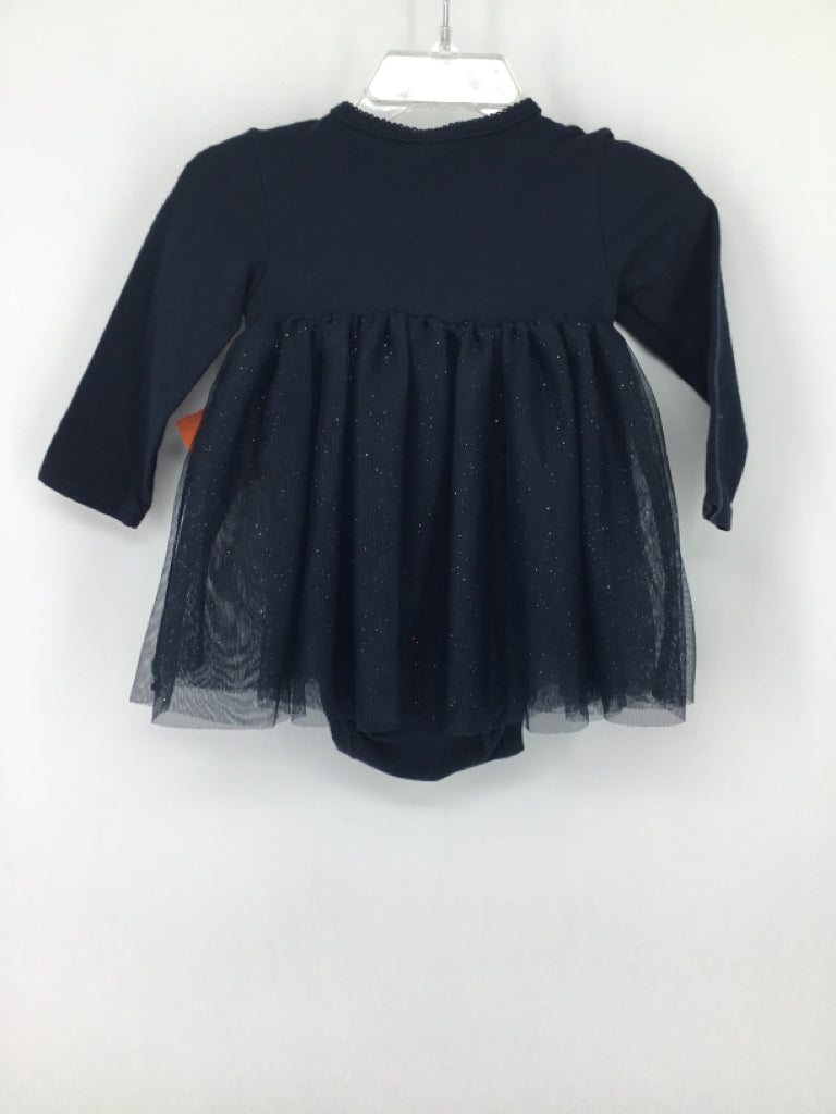 H & M Child Size 3-6 Months Navy Dress - girls