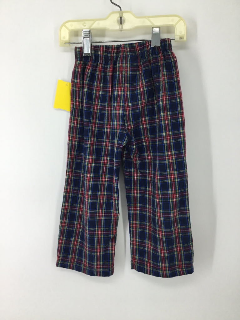 Classic Whimsey Child Size 2 Blue Plaid Pants - boys