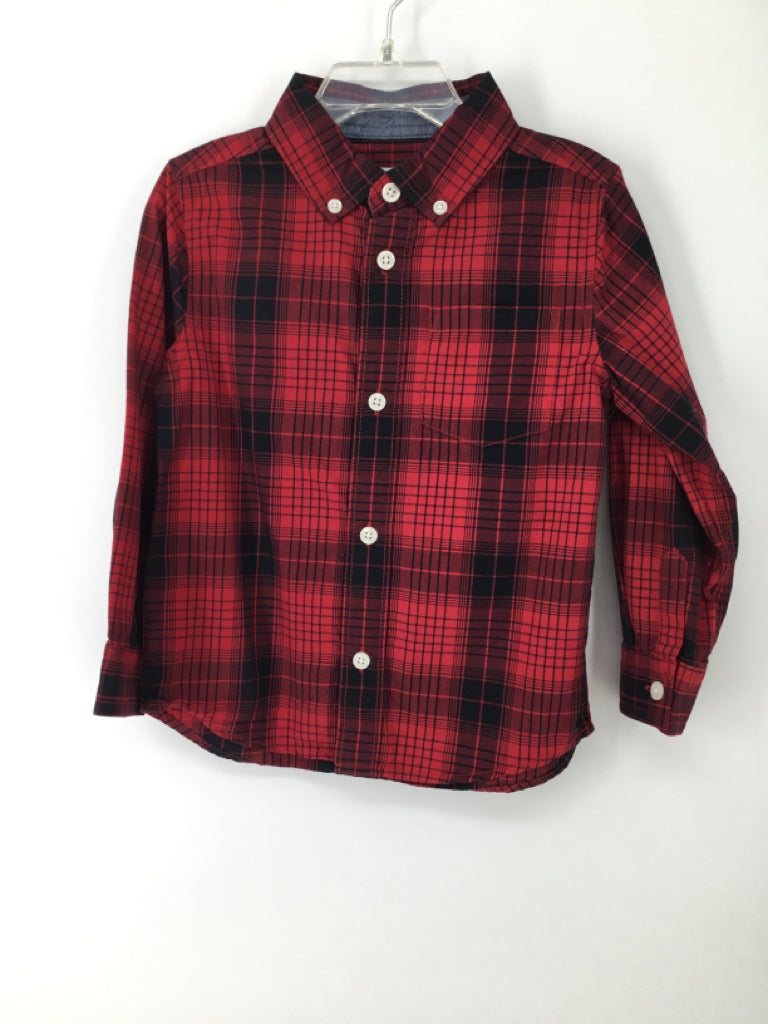 Gymboree Child Size 3 Red Plaid Shirt - boys