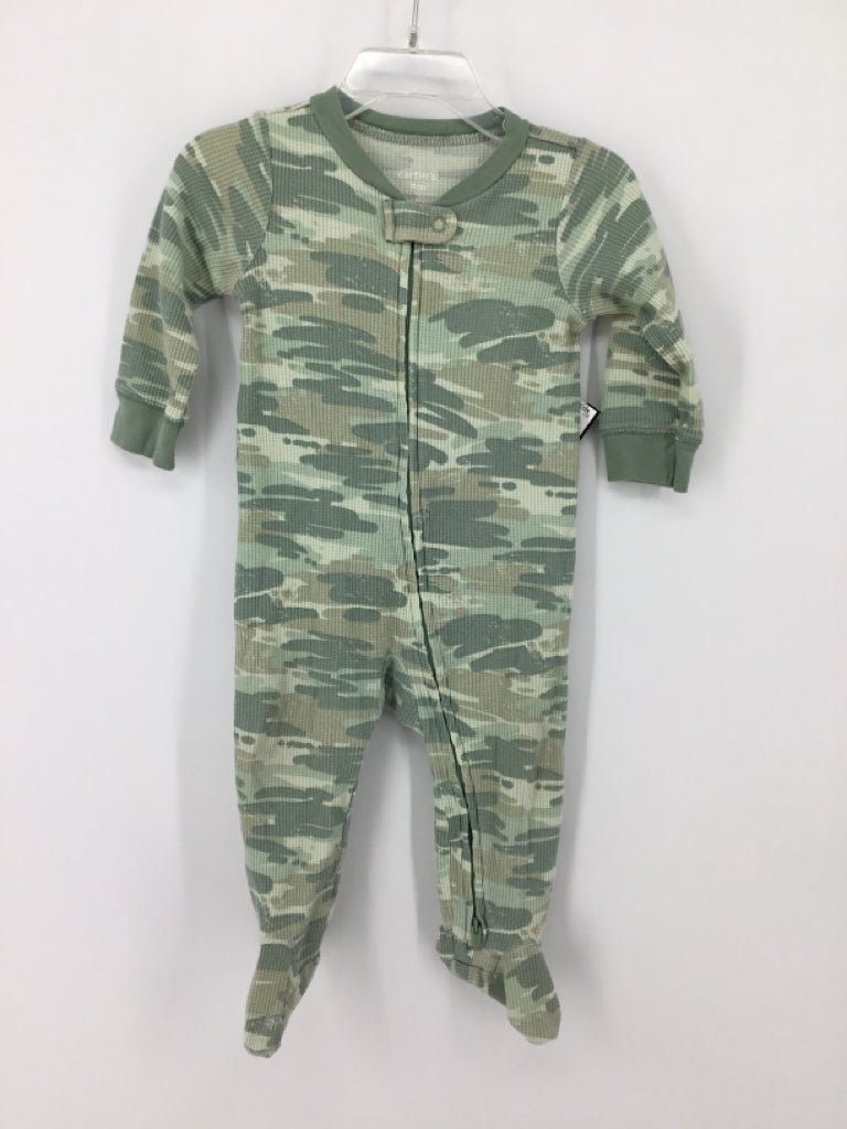 Carter's Child Size 9 Months Green Sleepers